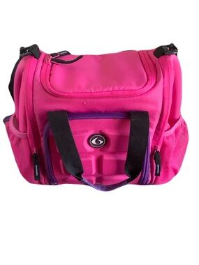 6 Pack Fitness Innovator Mini Meal Prep Bag Pink Insulated Travel Bag